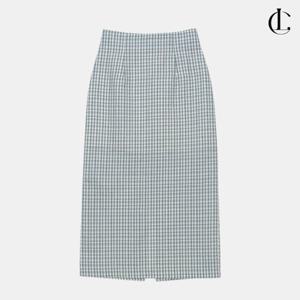 엘케이트 여성 롱스커트 H라인 여름치마 체크 뒷트임 스커트 LRAP008