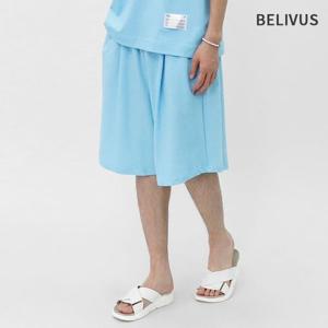 빌리버스 남성 와이드 팬츠 와이드 여름 숏팬츠 밴딩 반바지 BNEP015