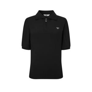 닥스 골프 여성 25SS PREMIUM 블랙 돌먼 냉감 반집업 티셔츠 DNTS5B523BK