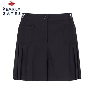 [파리게이츠] 파리게이츠 여성 사이드 로고 밴딩 플리츠 와이드 쇼츠 521E3PS203_BK