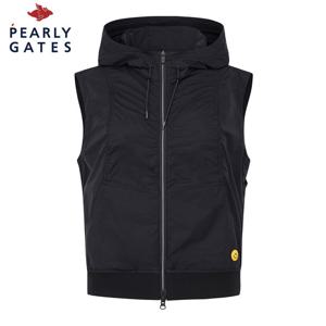 [파리게이츠] 파리게이츠 여성 백 메쉬 셔링 절개선 후드 베스트 521E3JV101_BK