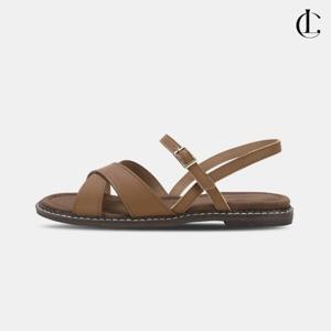 엘케이트 여성 샌들 소가죽 스트랩 샌들 베이직 플랫 여름샌들 LGE232