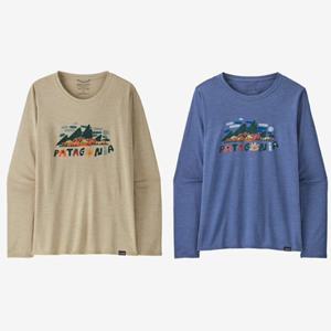 파타고니아코리아 (45205Q7) 등산 우먼즈 롱슬리브드 캐필린 쿨 데일리 그래픽 셔츠 SC