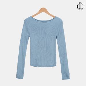 엘케이트 여성 슬림 골지 긴팔티 간절기 레이어드 심플 라운드넥 티셔츠 LID019