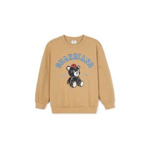 M MLB키즈긴팔티 GQC 7AMTC0144-45BGS 모노베어 아플리케자수 맨투맨 클리블랜드 가디언스