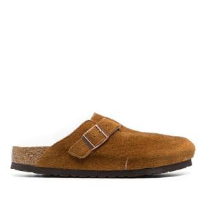 버켄스탁 스웨이드 버클 시어링 라이닝 뮬 1001141D MINK