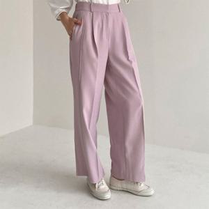 [브이와이][VY] 여자 통바지 봄슬랙스 인디핑크 하프밴딩 면바지