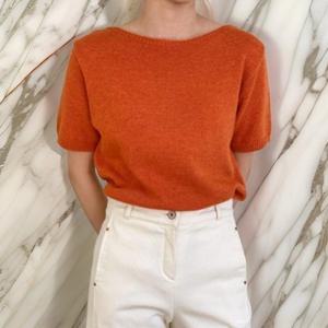 [다잇템][다잇템] 여자 FW 입술넥 반소매 스웨터 티셔츠_2015114