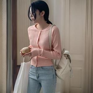 [다잇템][다잇템] 여자 스웨터 U넥 꽈배기짜임 가디건_20420323_