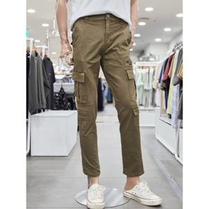 [지프]남녀공용 아웃포켓 슬림테이퍼드 카고팬츠(JQ3PTU131_DE)_