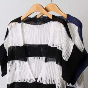 단가라 빅사이즈 롱가디건 307I918S 브이넥