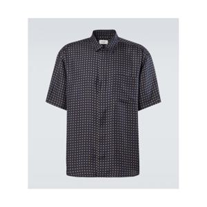 생로랑 프린트 실크 셔츠 P01080736