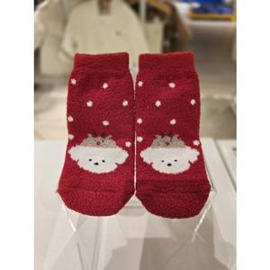 [블루독베이비] 25 FW(레드)크리스마스 수면 하프 양말(45C1481009) 백일 돌 선물 크리스마스 겨울 조카 (4