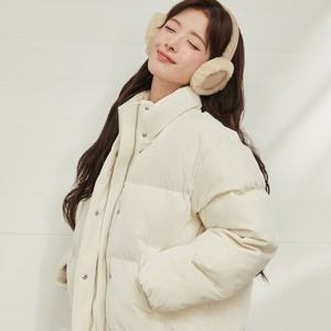 [지오다노]여자 375921 하이넥 세미오버핏 푸파 숏패딩