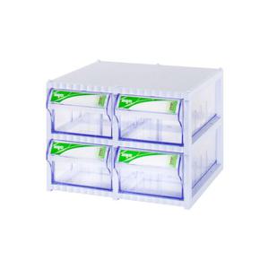 4칸 플라스틱 수납함 다용도 보관함 CA511-2 서랍함 수납함 4칸수납함 데스크수납함 플라스틱서랍함