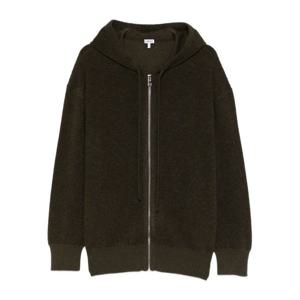 로에베 로고 디테일 니트 울 후드 집업 H526Y16 KAT4160