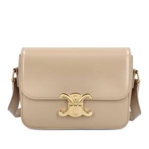 셀린느 베이지 트리옹프 디테일 플랩 숄더백 18842 3BF403SA