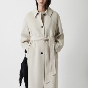 [쥬크]셔츠카라 벨티드 핸드메이드 코트 Z254MSG540