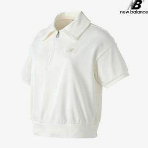 뉴발란스 NBNCD2W312-CM 반집업 반팔 맨투맨 반팔티 여성 티셔츠