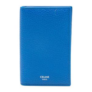 셀린느 블루 가죽 그레인드 슬림 카드 지갑 10K873GTH 07QI