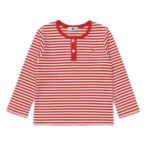 [블루독베이비8] 26SS (RD)스트라이프 골지티셔츠 B HJ (4611933004) (BLUEDOG BABY 유아 출산 백일 선물