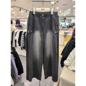 소이주니어 세이브존01 사이드폴딩 와이드 기모블랙진 25w5256