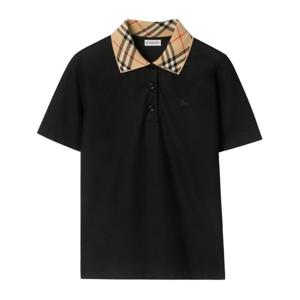 버버리 로고 자수 체크 칼라 버튼 폴로 티셔츠 8119392 A1189