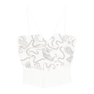 이로 스파게티 스트랩 크롭 탑 OLYMPE WP16WHI77