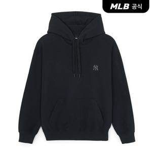 [MLB공식] 26SS 공용 베이직 스몰로고 오버핏 후드티 NY (Black) 3AHDB0161-50BKS