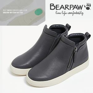 [베어파우(슈즈)][여성] DAISY 데이지 소가죽 지퍼 밴딩 5.5CM 앵클 부츠 차콜 3522049