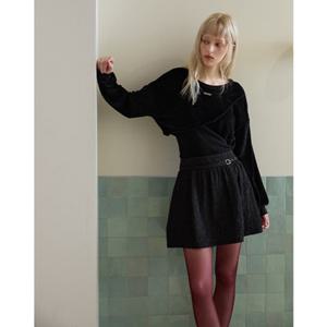 [에고이스트] ER4WS262 자카드 플레어 미니스커트 (25년 겨울)