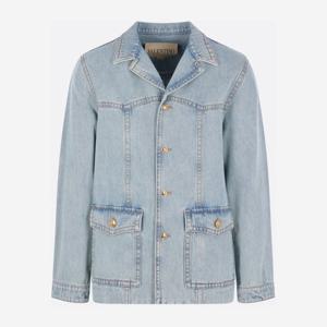발렌티노 라이트 블루 코튼 데님 재킷 8V3DC04U BA5508