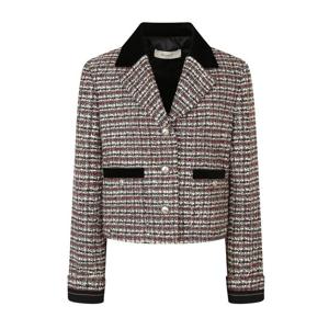 [제이제이 지고트]여성 벨벳 배색 크롭 트위드 재킷 GNAA0JKR6