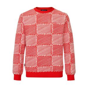 [와이드앵글] 남성 CO 스퀘어 체크 라운드 스웨터 풀오버 WMP26K51WU