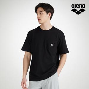 아레나스포츠 유니 체스트 포인트 라벨 반팔 티셔츠  S3MC1RT11BLK