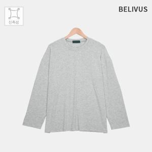 빌리버스 남자 하늘하늘 얇은 올데이 레이어드 라운드 긴팔 넥바인딩 티셔츠 BAZ007