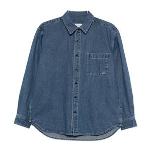 던스트 체스트 포켓 버튼 데님 셔츠 UDSH6A102 B2