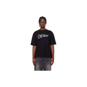 25 FW 오프화이트 남성 블랙 런 애로우 스케이트 로고 티셔츠 252607M213008