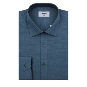 (RQSSL0108GE) (레노마 슬림핏) 카치온 솔리드 그린 긴팔와이셔츠