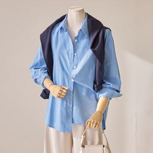 [커스텀에이블] 내추럴 루즈 스트라이프 셔츠_T2602BL019A