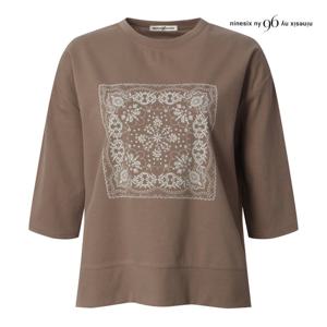 나인식스뉴욕  페이즐리 6부 소매 티셔츠 (NQ2TS001M0)