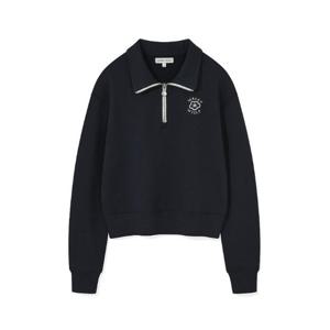 와키윌리긴팔티 CQK WA2503CR52DN 우먼스 릴리 크롭 카라 하프집업 네이비