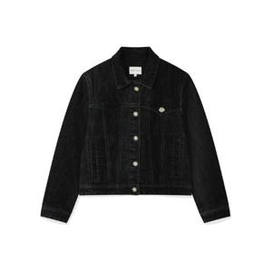 와키윌리자켓 CQK WA2503JK76BK 우먼스 벨벳데님 트러커 자켓 블랙