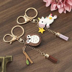 티니키링 애니멀 열쇠고리 2종세트(부엉이 유니콘)