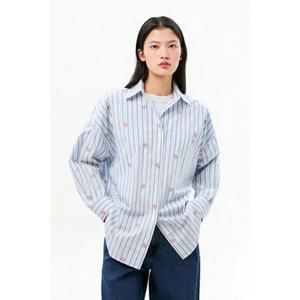 [타미힐피거종합관] 여성 스트라이프 이지 핏 셔츠 T22G0WSH003WT2 0BG