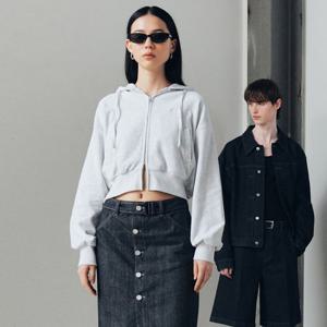 [플랙진]여성 플랙 로고 후디 집업(PWTH1HDL13W)