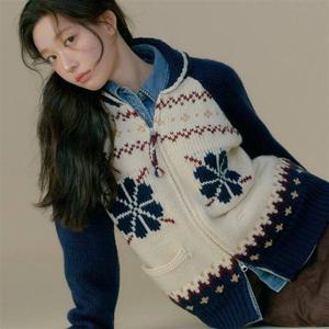 커버낫 여성 울 블렌드 코위찬 집업 가디건 CO2504KT84 343125