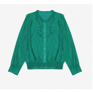 [베스띠벨리]도트포인트레이스블라우스  BKBAB2405GR