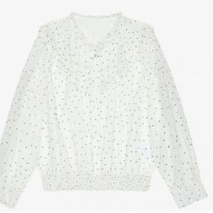 [베스띠벨리]도트포인트레이스블라우스  BKBAB2405IV