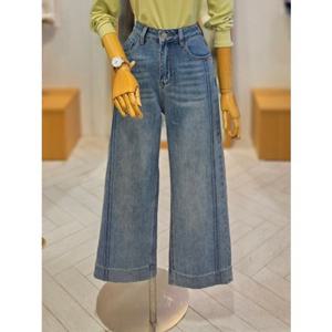 [레코브] 워싱 핀턱 9부 데님 팬츠 (SB31F3DP520X)